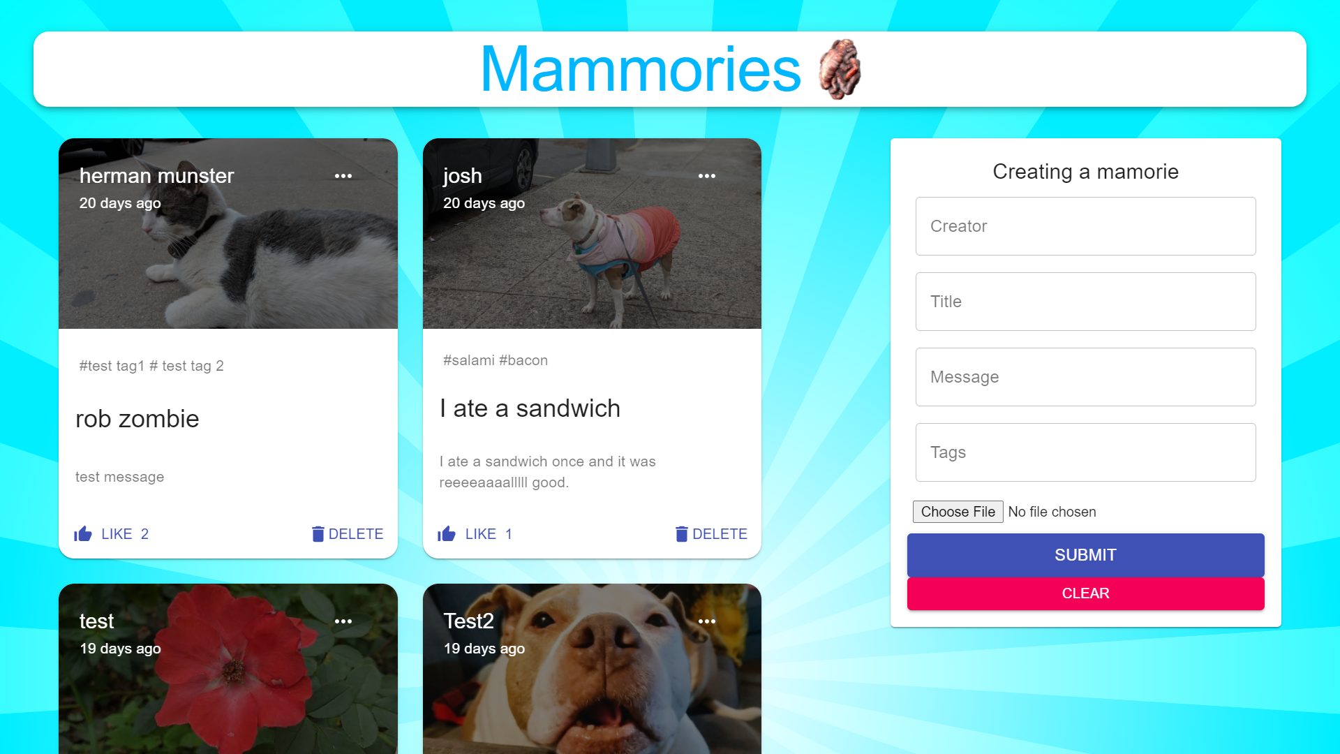 Memories App screenshot